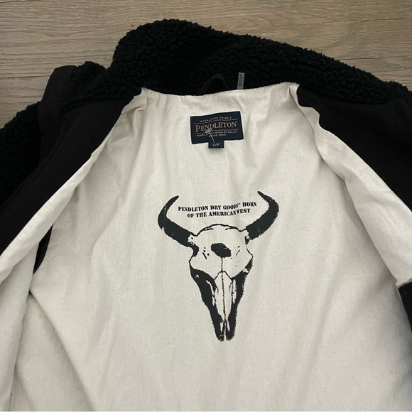 Pendleton Men's River Rock Sherpa Fleece Jacket Black Size Small - Picture 2 of 15